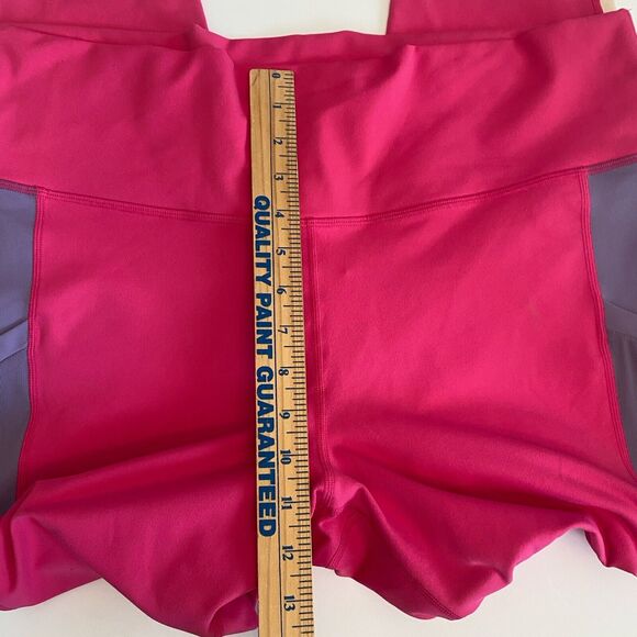 Fabletics Mila Power Hold High Waist Color-block Pink Purple Leggings Sz 2X NEW - Picture 8 of 9